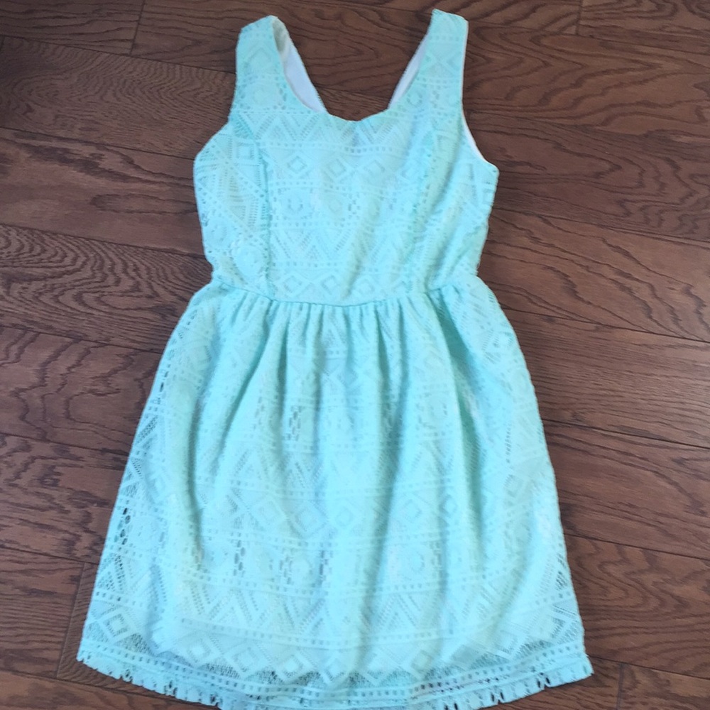 Nymphe above knee light mint green dress
